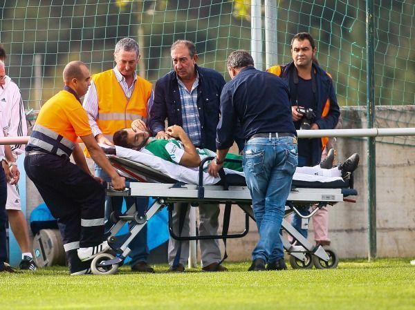 Roberto Baleato se lesionó en el Somozas-Racing (foto: Mero Barral / 13fotos)