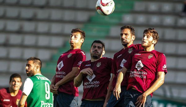 Imagen de Joselu en el Racing de Ferrol-Pontevedra de A Malata (foto: Mero Barral / 13fotos para Ferrol360)