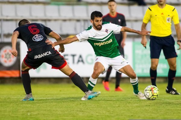 Diego Peláez en el amistoso Racing-Celta de A Malata (foto: Mero Barral / 13fotos para Ferrol360)