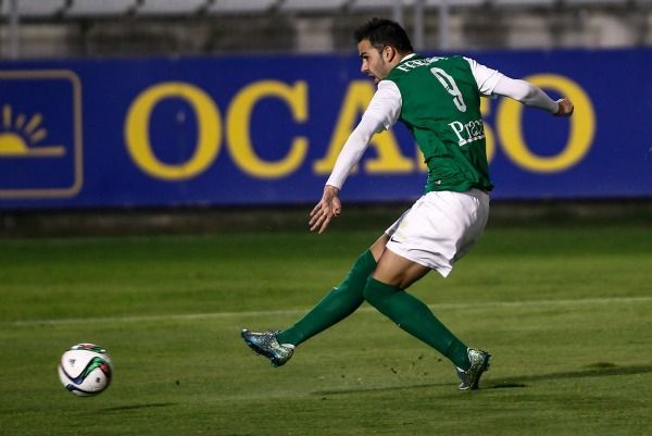 Imagen de Joselu en el Racing-Celta B de A Malata (foto: Mero Barral / 13fotos para Ferrol360)