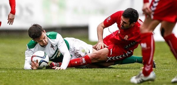 Borja Domínguez en el Racing-Leonesa de A Malata (foto: Mero Barral / 13fotos para Ferrol360)