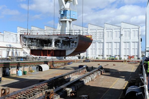 Puesta de quilla del BAM en Navantia Ferrol (foto: 13fotos para Ferrol360)
