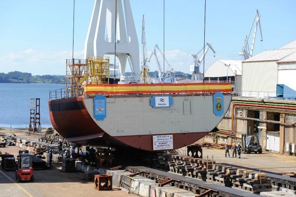 Puesta de quilla del BAM en Navantia Ferrol (foto: 13fotos para Ferrol360)