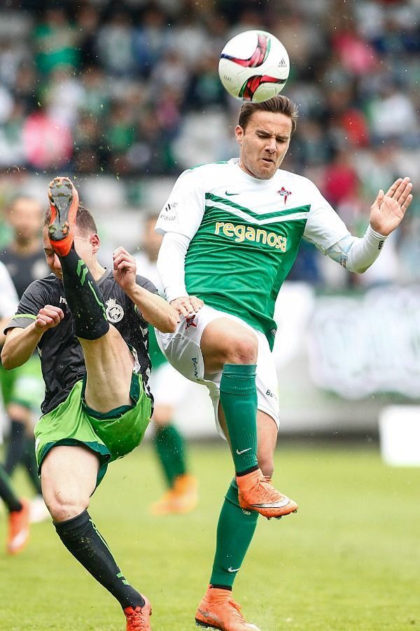 Imagen de Pablo Rey en el Racing de Ferrol-Racing de Santander de A Malata (foto: Mero Barral / 13fotos para Ferrol360)