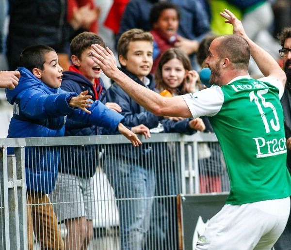 Imagen de Román Golobart en el Racing de Ferrol-Racing de Santander de A Malata (foto: Mero Barral / 13fotos para Ferrol360)