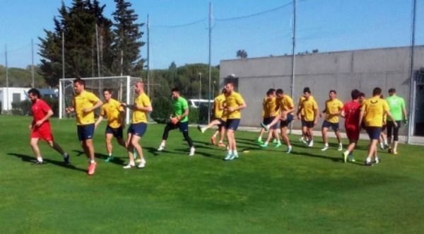 Entrenamiento de este viernes en Cádiz (foto: Racing de Ferrol)