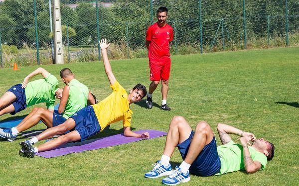 Primer entrenamiento del Racing en A Malata a las órdenes de Míchel Alonso (foto: 13fotos para Ferrol360)