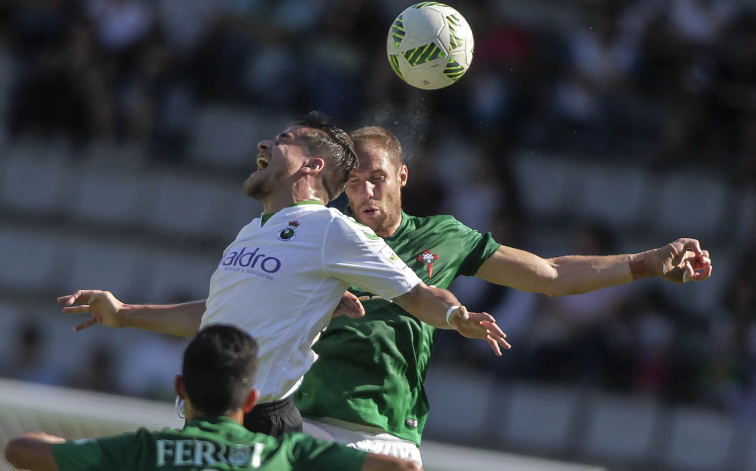 Imagen de Nano Macedo en el Racing de Ferrol-Racing de Santander de A Malata (foto: Mero Barral / 13fotos para Ferrol360)