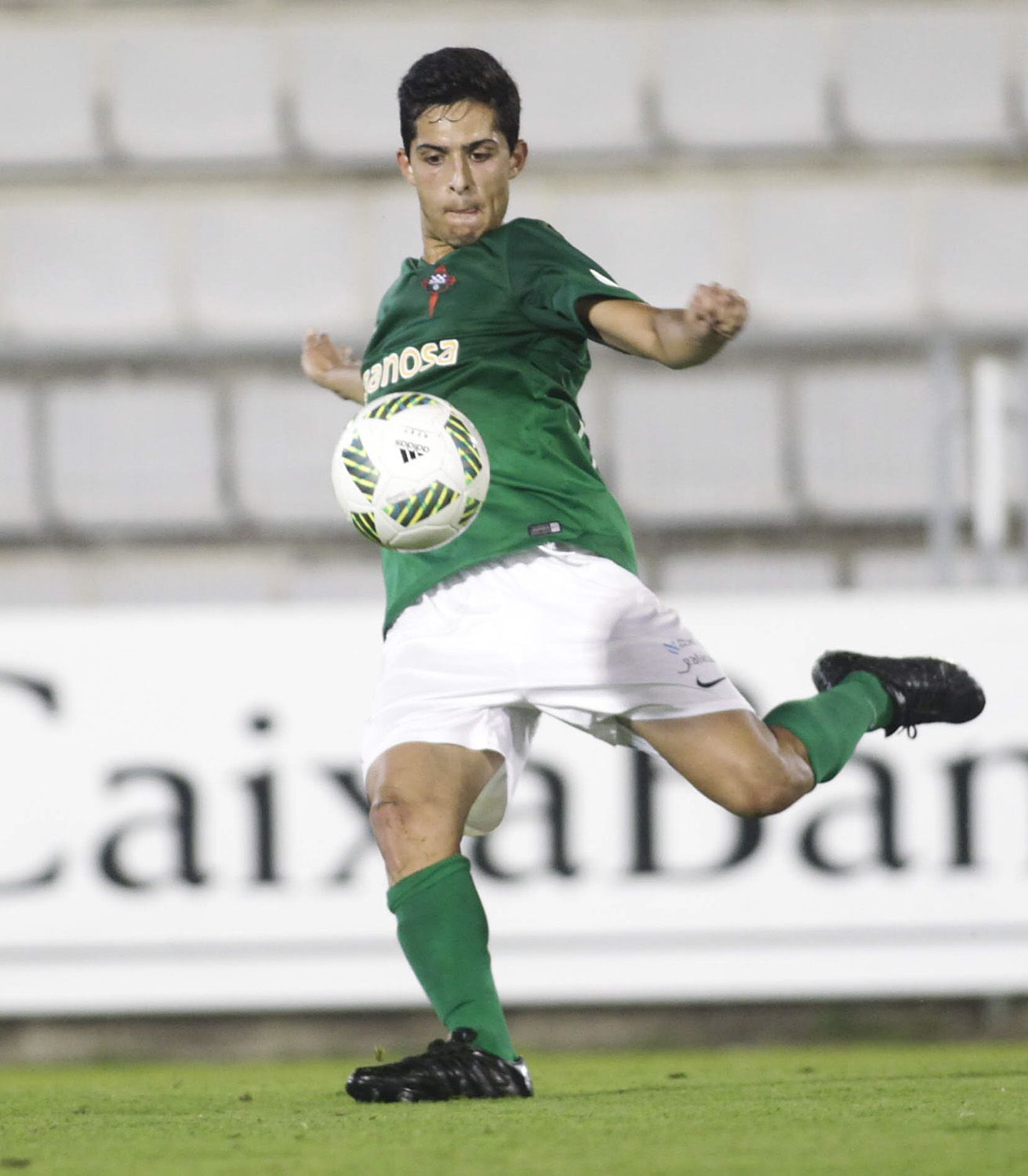 Imagen de Bicho en el Racing-Zamora de Copa del Rey en A Malata (foto: Mero Barral / 13fotos para Ferrol360)