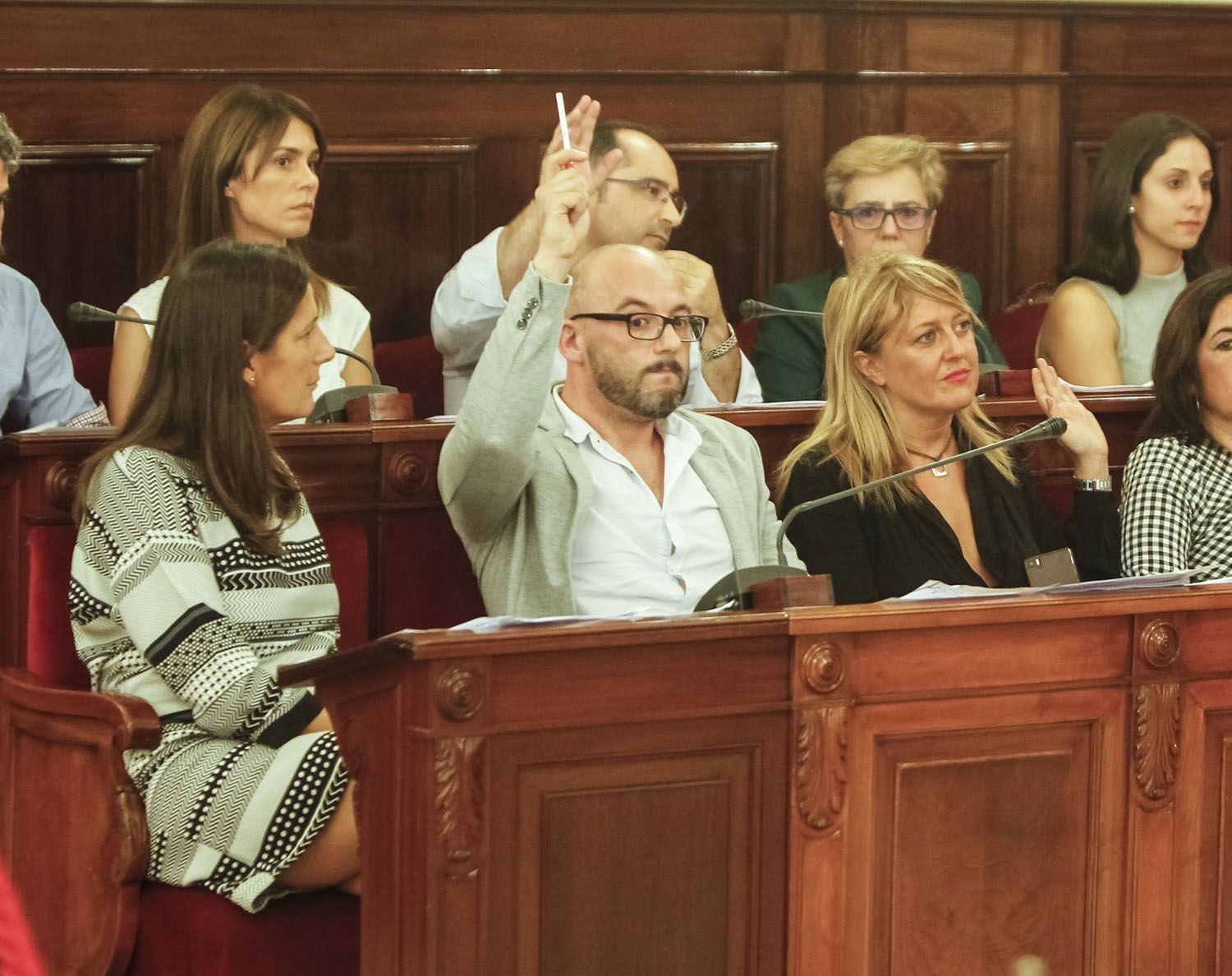 Pleno ordinario de septiembre celebrado este jueves en el Concello de Ferrol (foto: Mero Barral / 13fotos para Ferrol360)
