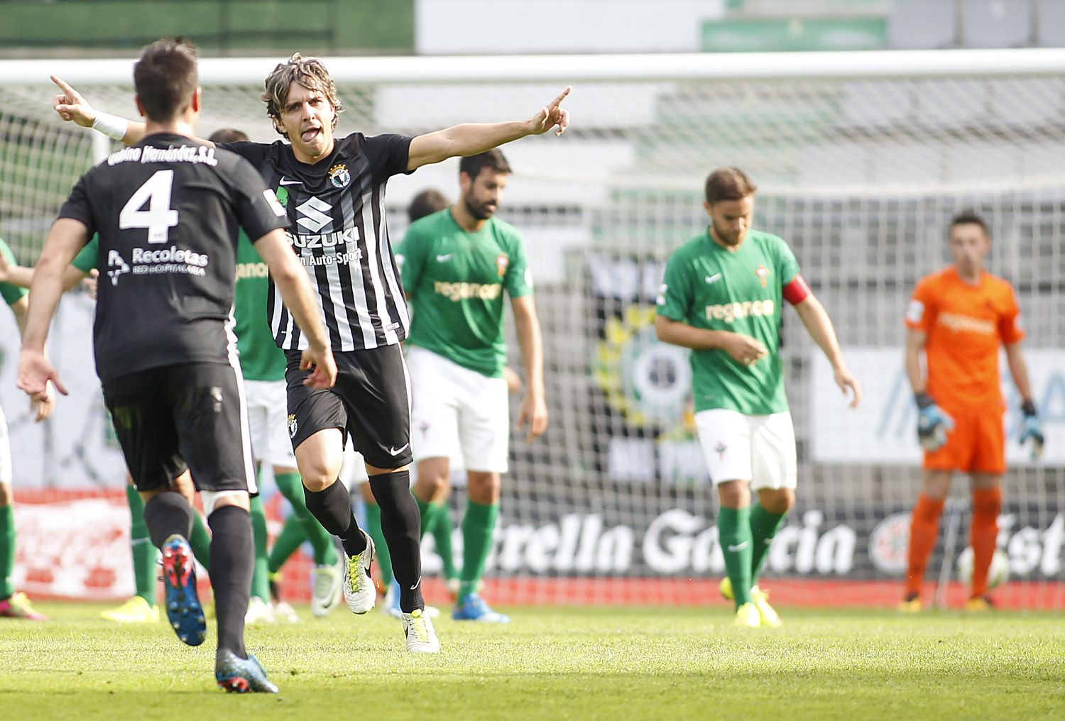Prosi marcó el gol del Burgos ante el Racing en A Malata (foto: Mero Barral / 13fotos para Ferrol360)