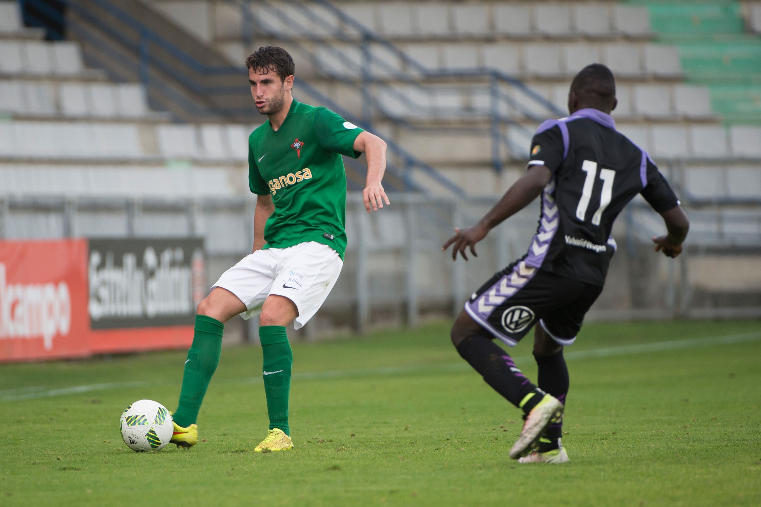 José Cruz, en el Racing-Real Valladolid B de A Malata (foto: 13fotos para Ferrol360)