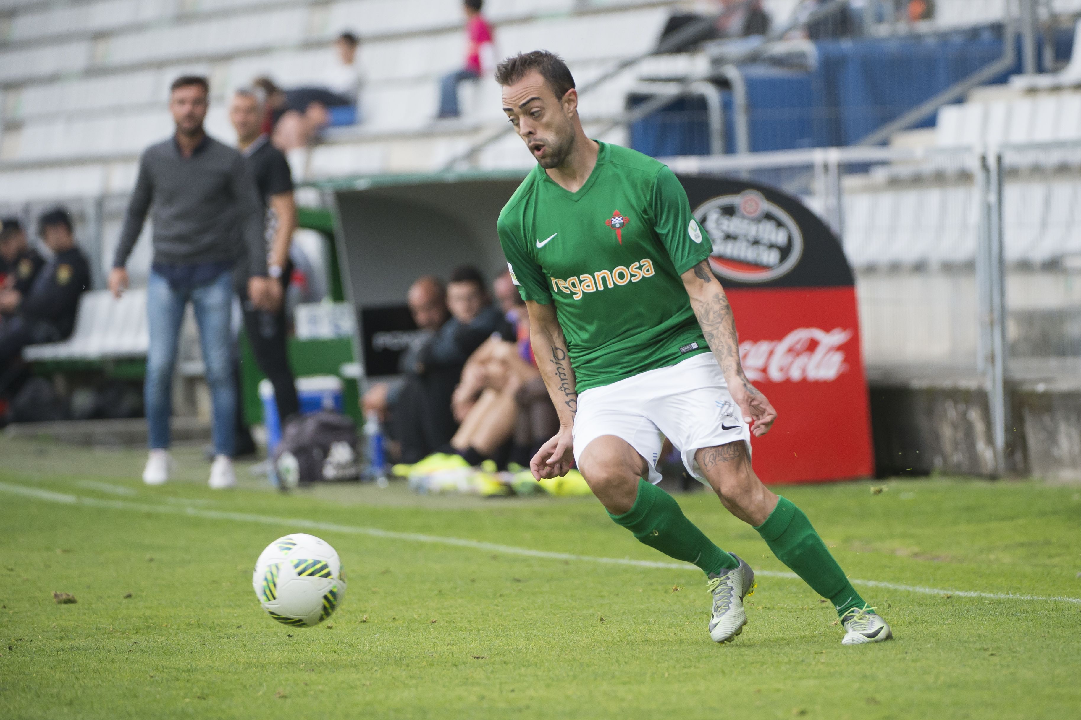 Dani Benítez reapareció con el Racing en A Malata contra el Valladolid B (foto: 13fotos para Ferrol360)