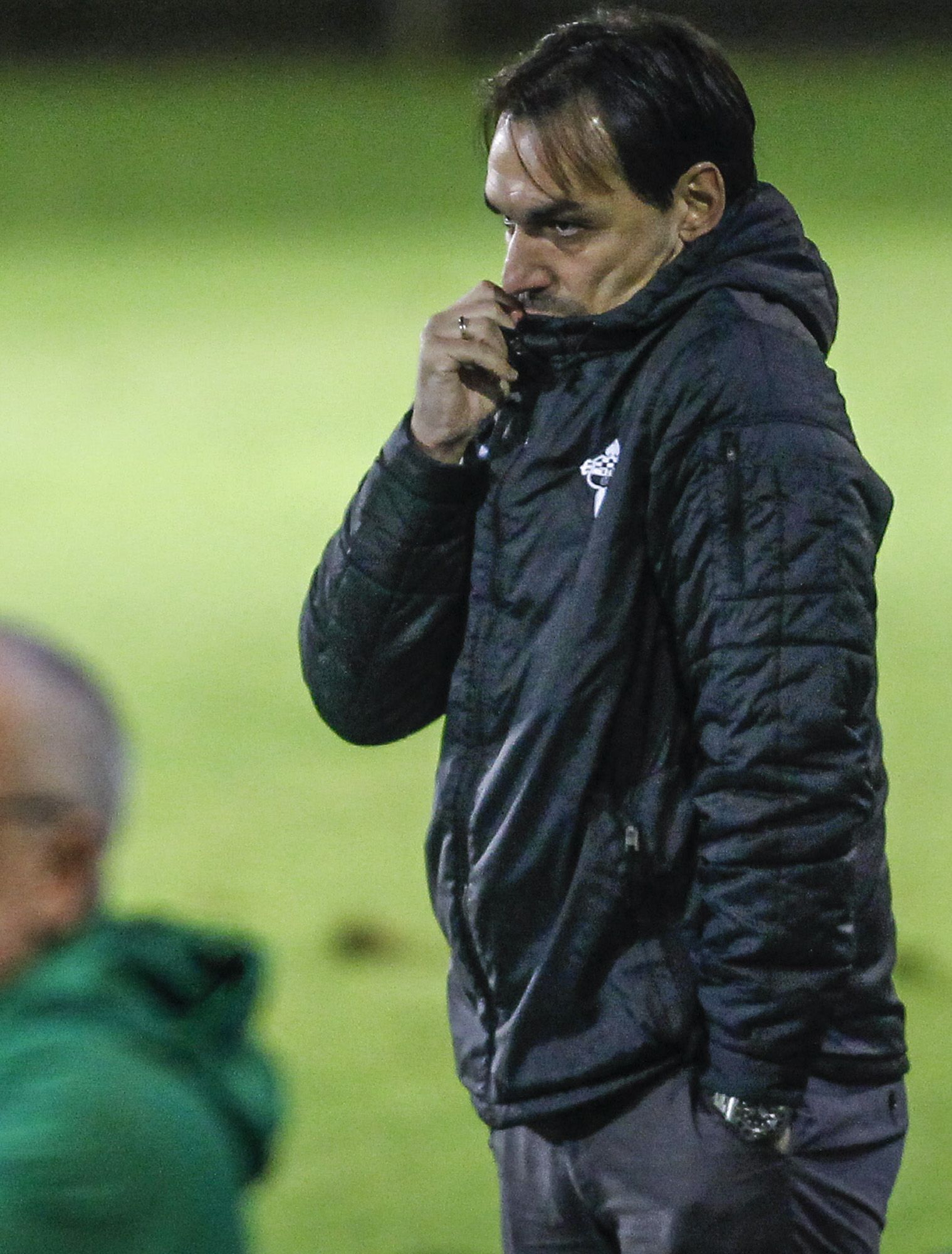 Miguel Ángel Tena, en el Racing-Tudelano de A Malata (foto: Mero Barral / 13fotos para Ferrol360)