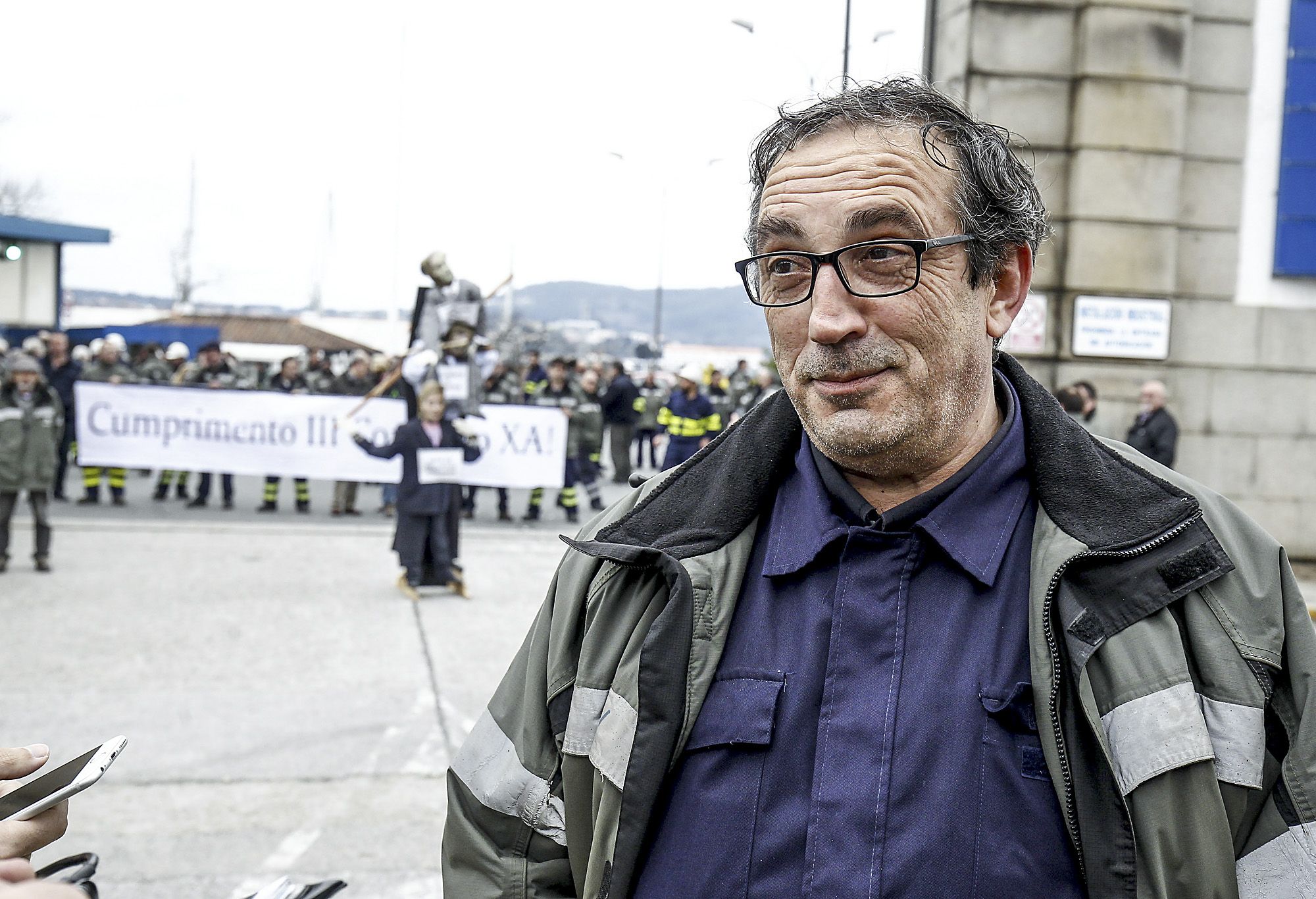 Javier Galán, presidente del comité de empresa de Navantia Ferrol (foto: Mero Barral / 13fotos para Ferrol360)