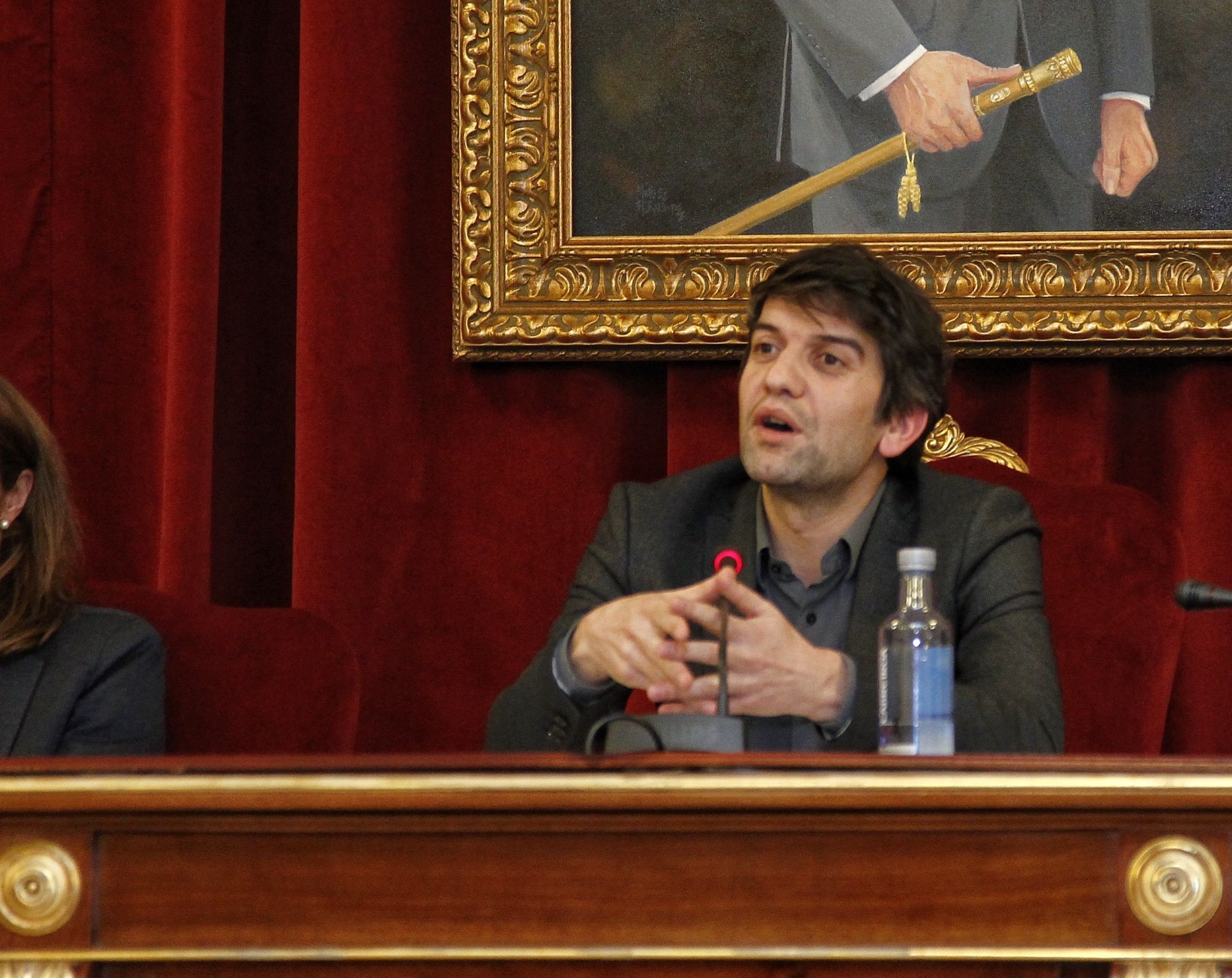 Jorge Suárez, durante el pleno de este martes en Ferrol (foto: Mero Barral / 13fotos para Ferrol360)