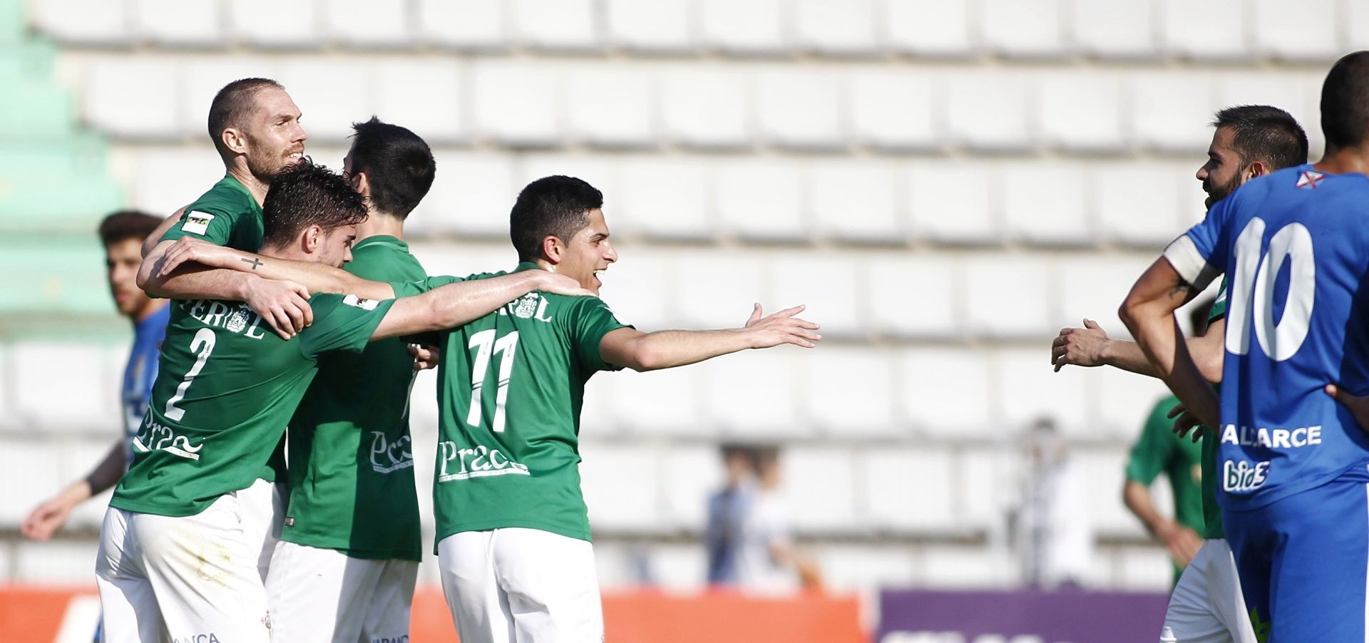 Imagen del Racing-Ponferradina en A Malata (foto: Mero Barral / 13fotos para Ferrol360)