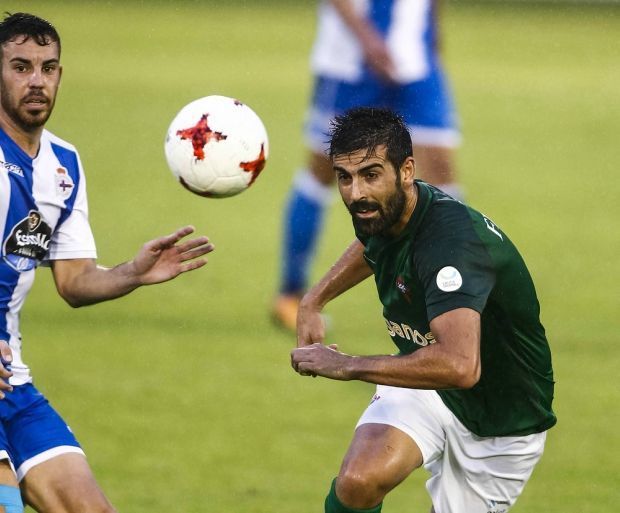 Diego Maceira, durante el Racing-Fabril de A Malata (foto: Mero Barral / 13fotos para Ferrol360)