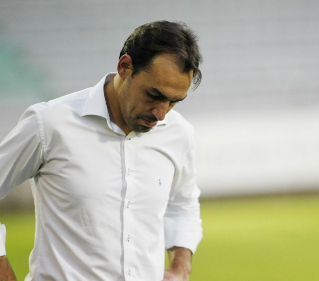 Miguel Ángel Tena, en el Racing-Unión Adarve de A Malata (foto: Mero Barral / 13fotos para Ferrol360)