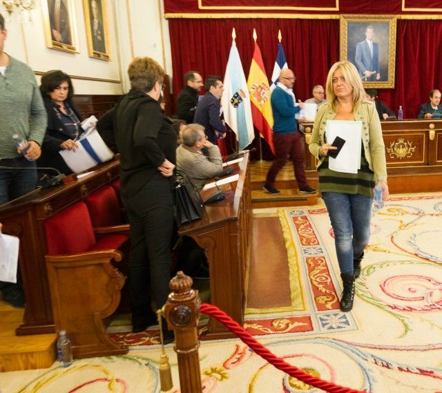Beatriz Sestayo, al término del pleno de este viernes (foto: Mero Barral / 13fotos para Ferrol360)