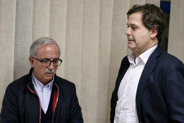 José María Criado e Ignacio Rivera, este miércoles en A Malata (foto: Raúl Lomba / Ferrol360)