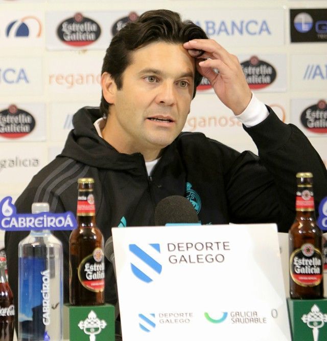 Santiago Solari, en sala de prensa de A Malata (foto: Raúl Lomba / Ferrol360)