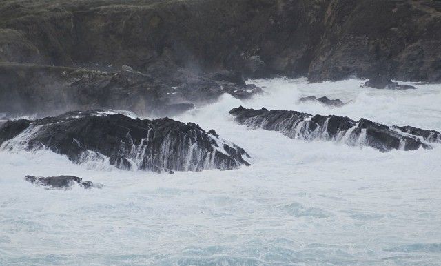Temporal en la costa de Meirás (foto: Mero Barral / 13fotos para Ferrol360)
