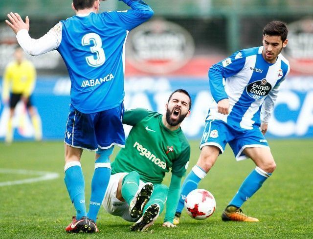Joselu, en una acción del Fabril-Racing (foto: Mero Barral / 13fotos para Ferrol360)