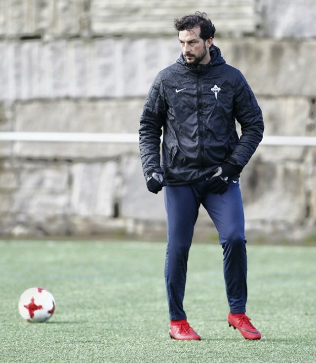 Entrenamiento del Racing este viernes en Aneiros (foto: Mero Barral / 13fotos para Ferrol360)