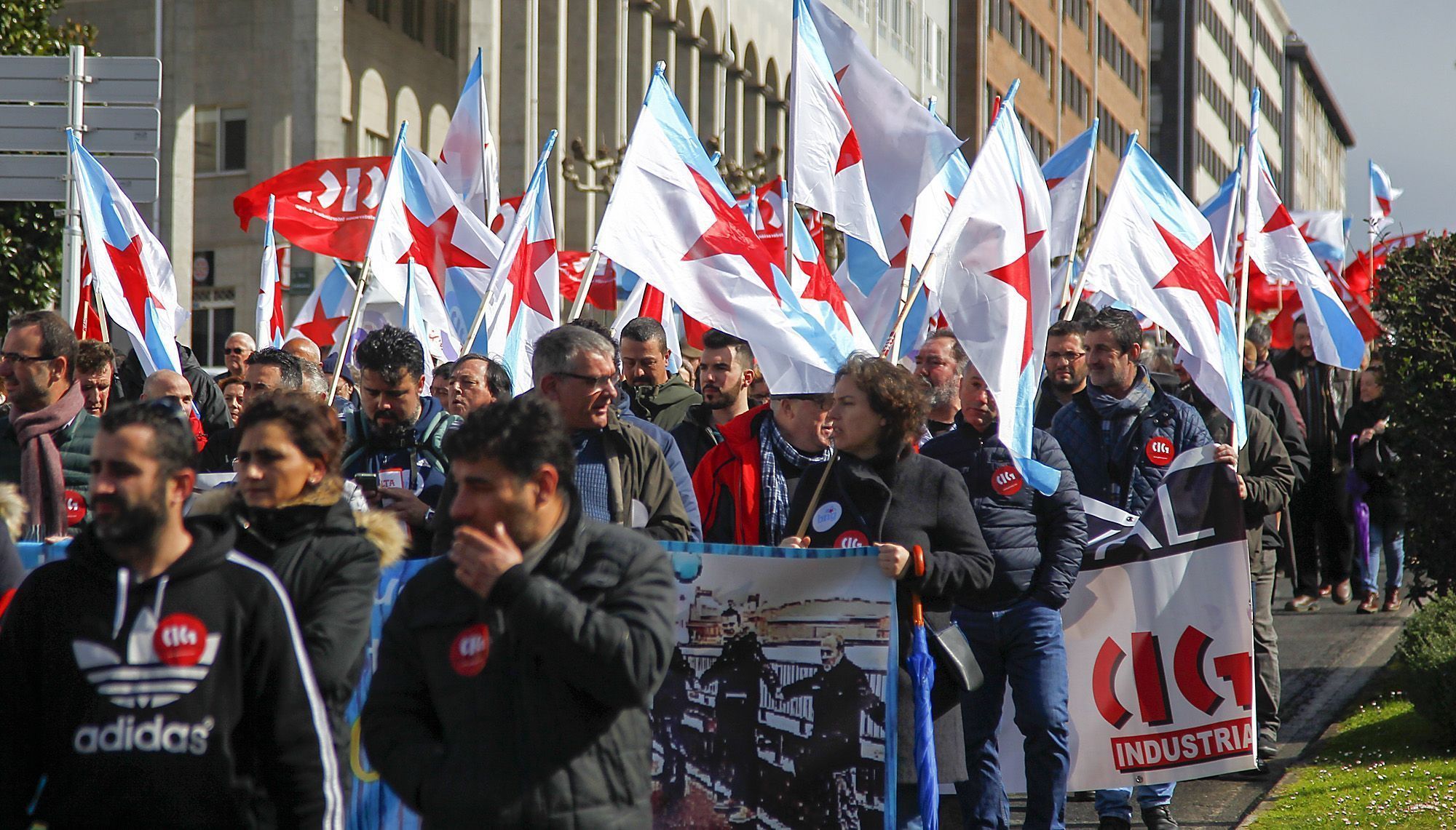 Manifestación de la CIG por el 10 de marzo (foto: Mero Barral / 13fotos para Ferrol360)