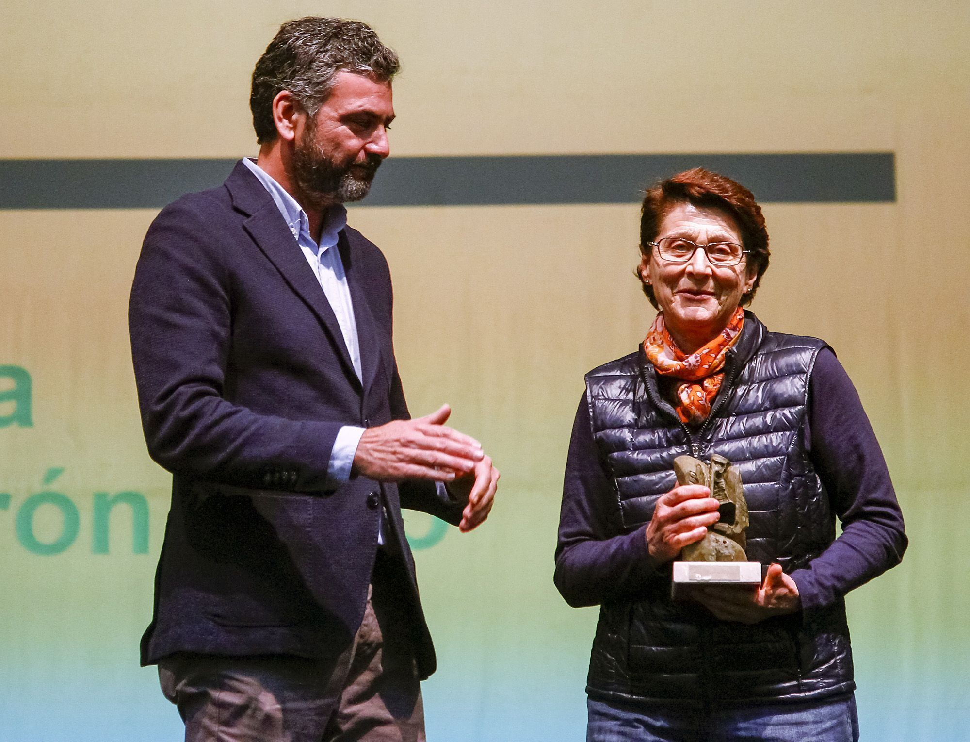Ramón Sarmiento y Olga Zurrón, en la entrega de los premios de CCOO y Fundación 10 de Marzo (foto: Mero Barral / 13fotos para Ferrol360)