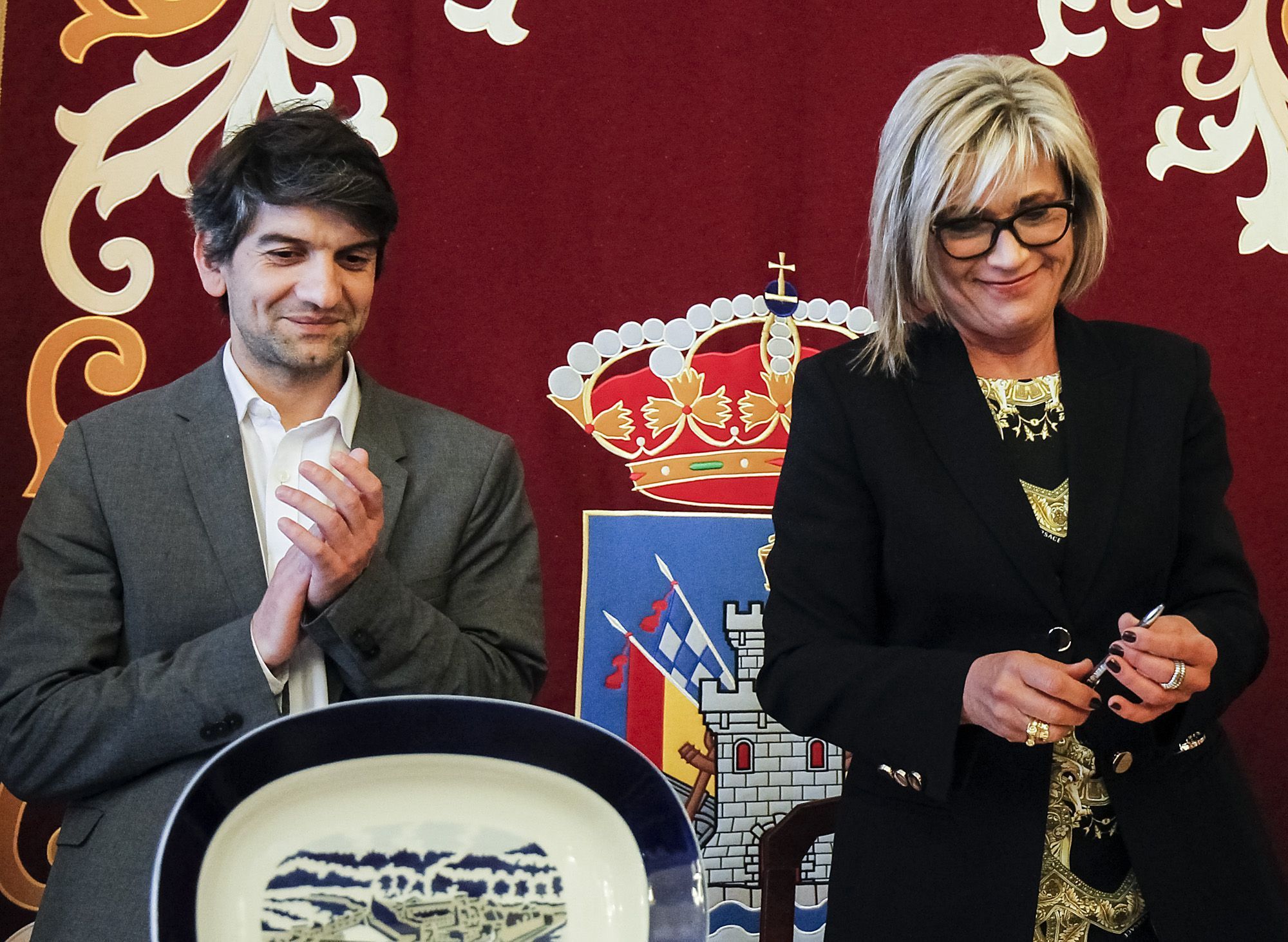 Recepción en el Concello de Ferrol a Julia Otero (foto: Mero Barral / 13fotos para Ferrol360)