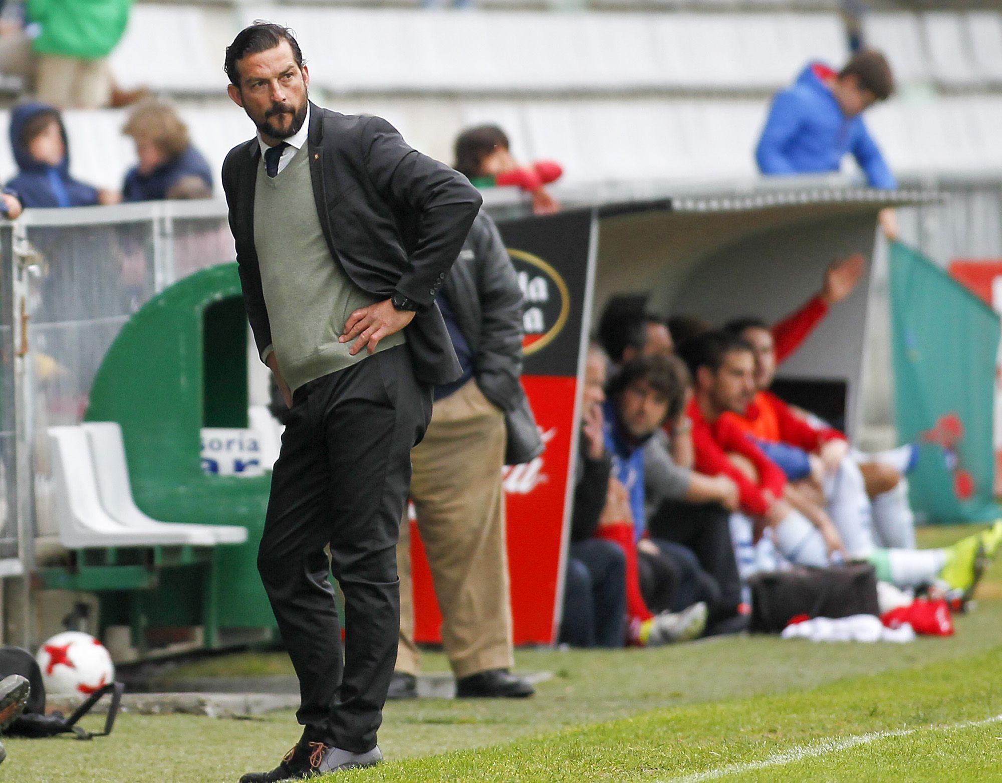 Ricardo López Felipe, durante el Racing-Rayo Majadahonda (foto: Mero Barral / 13fotos para Ferrol360)