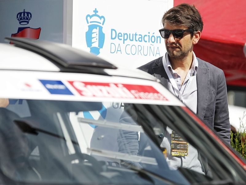Jorge Suárez, en la salida desde Esteiro del Rallye de Ferrol (foto: Mero Barral / 13fotos para Ferrol360)
