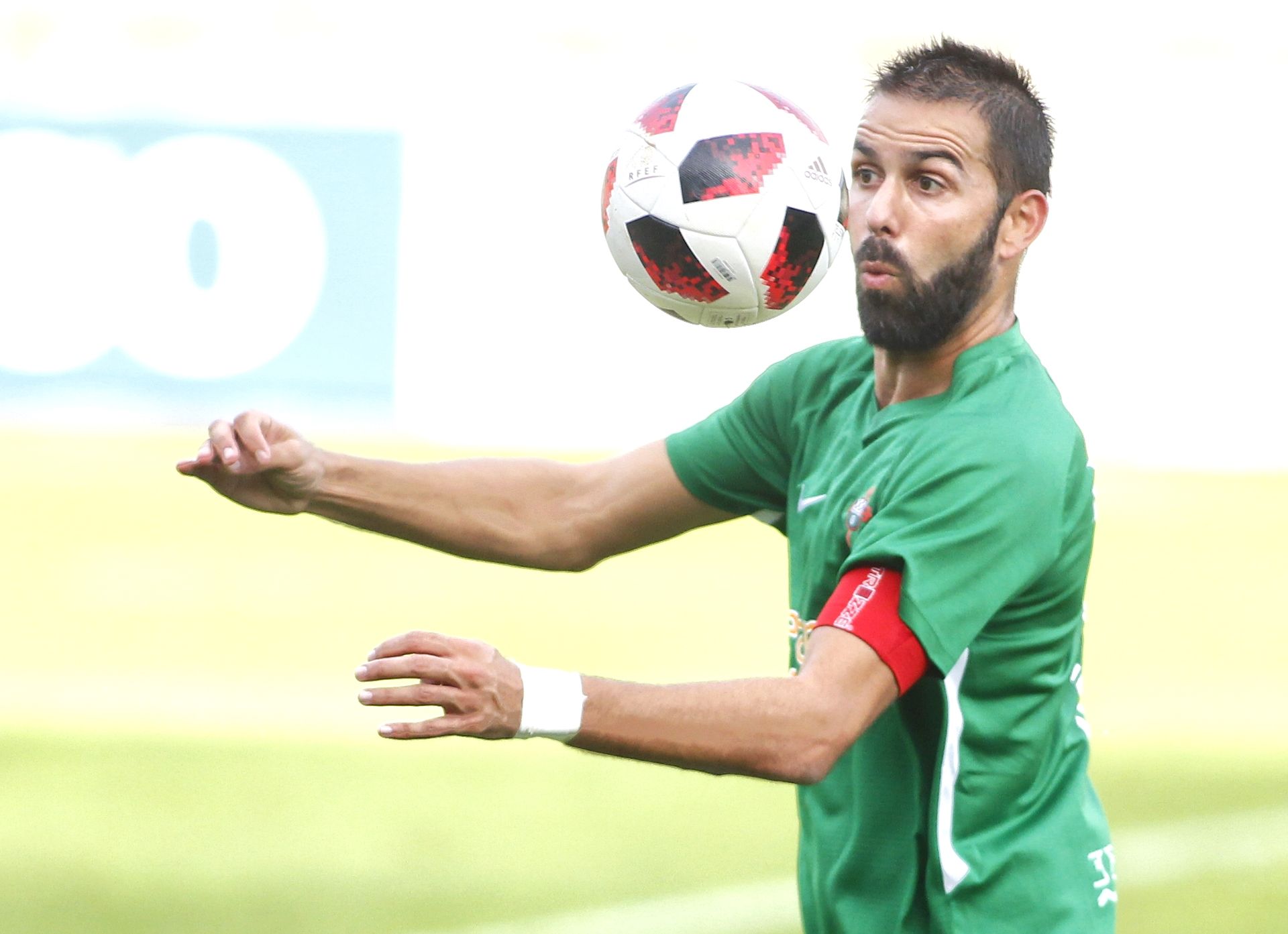 Joselu, durante el Racing-Compostela (foto: Mero Barral / Ferrol360)