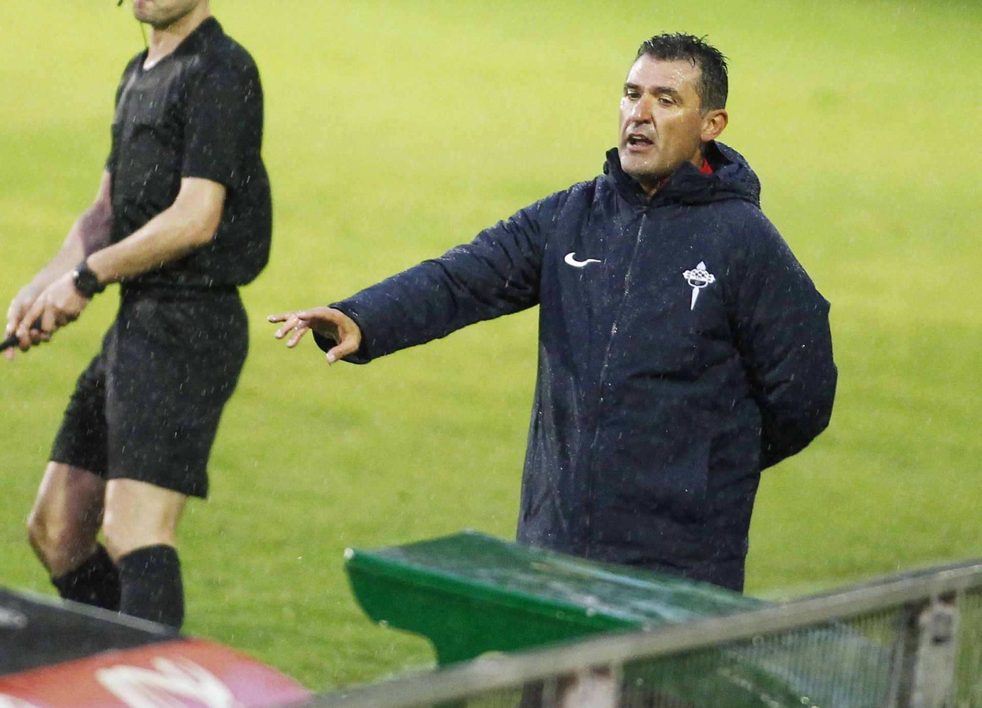 Emilio Larraz, en el Racing-Bergantiños (foto: Mero Barral / Ferrol360)