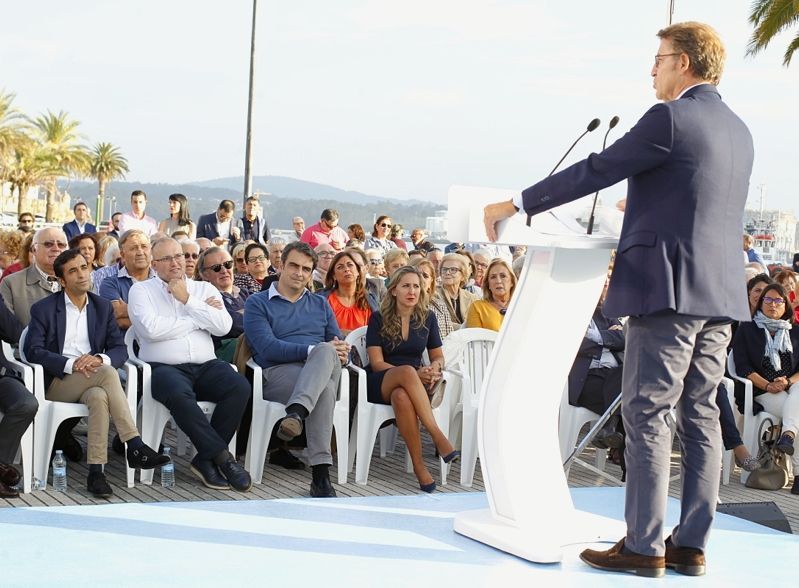 Alberto Núñez Feijoo, en el acto del PP en el puerto de Ferrol (foto: Mero Barral / Ferrol360)