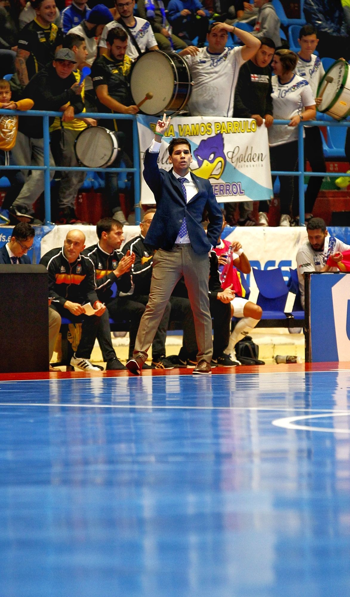 Diego Ríos, durante el O Parrulo-Barça (foto: Mero Barral / Ferrol360)