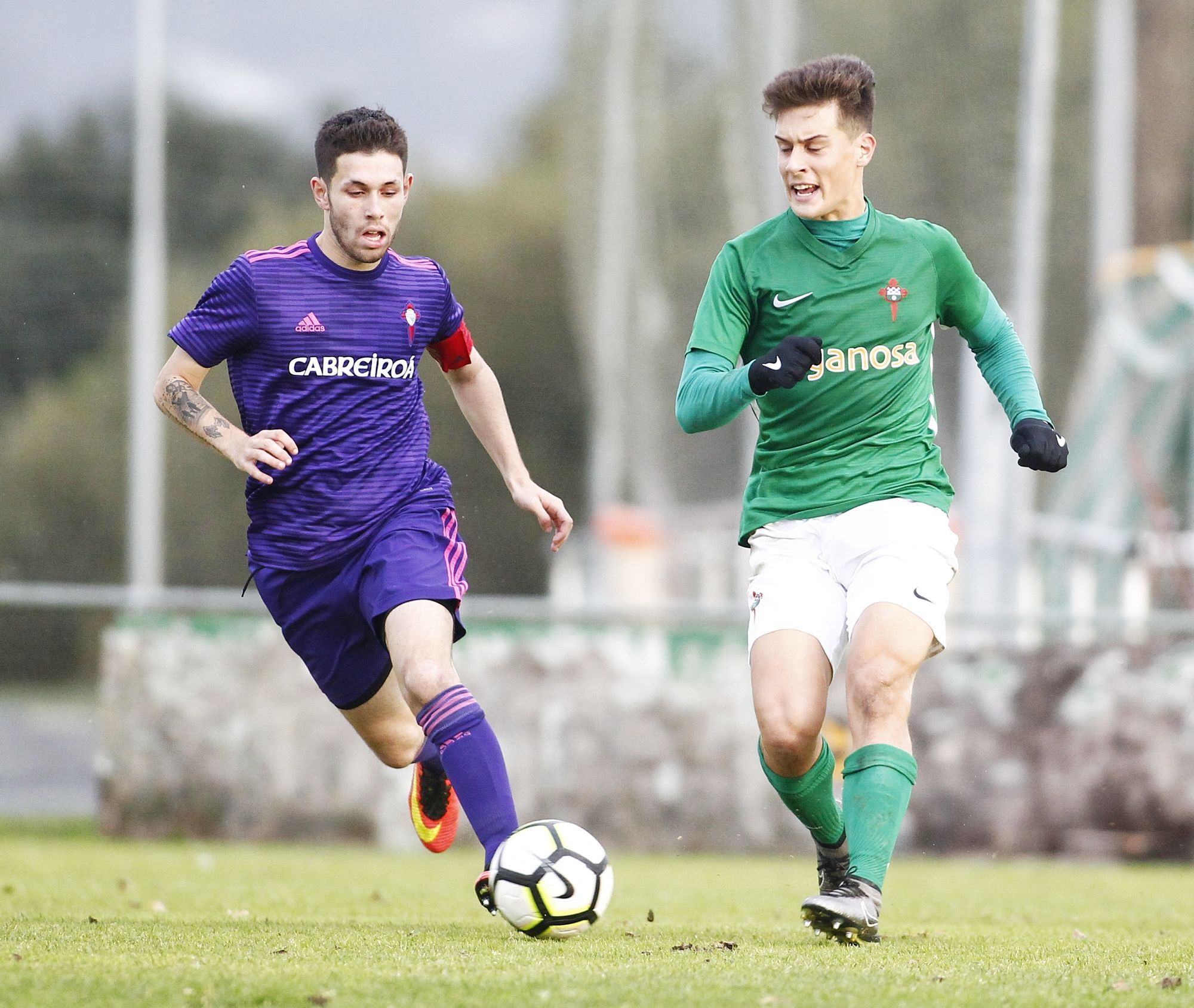 Imagen del Racing-Celta de juveniles (foto: Mero Barral / Ferrol360)