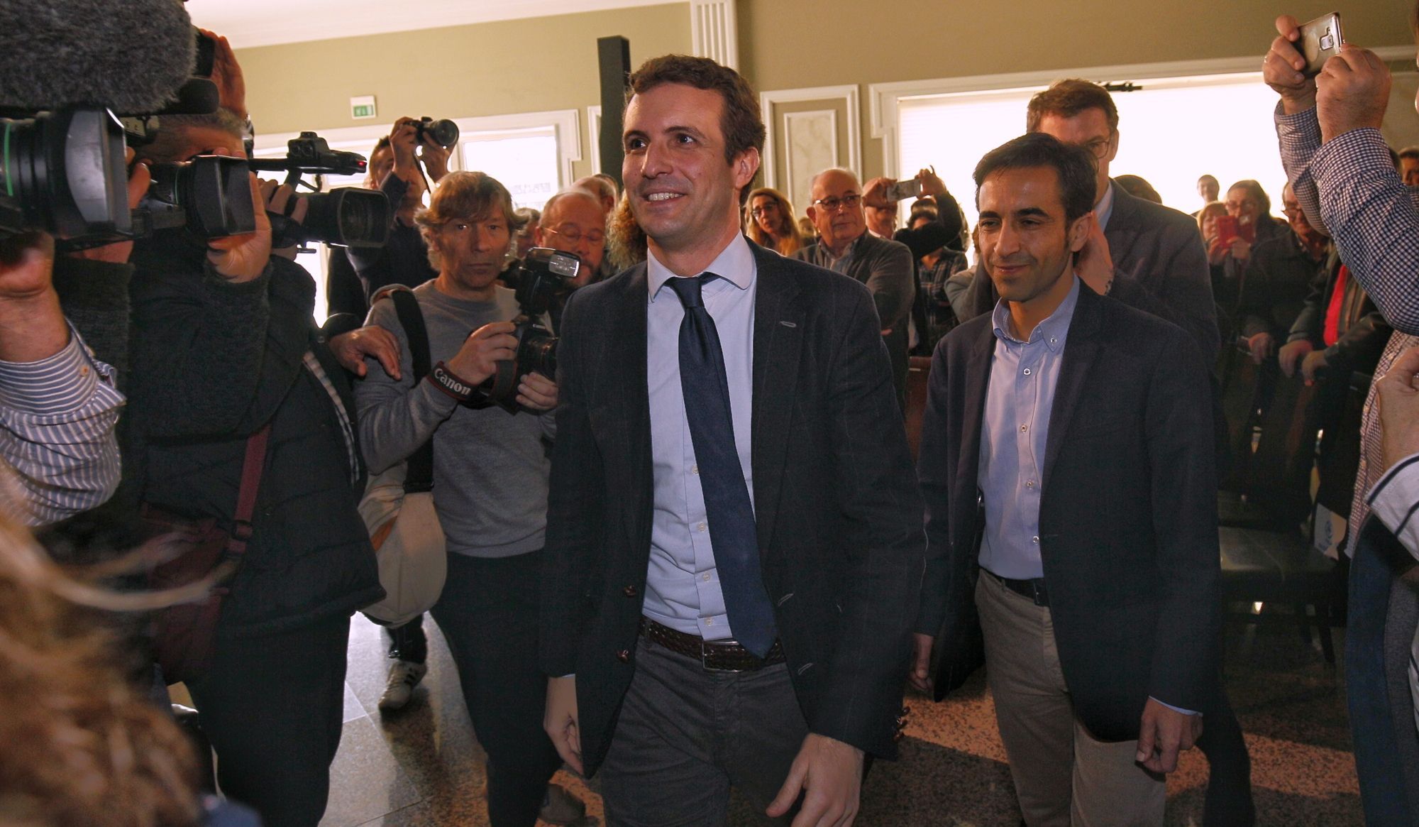 Pablo Casado clausura con Alberto Núñez Feijoo y José Manuel Rey Varela la Convención de Bienestar Social del PP en Ferrol (foto: Mero Barral / Ferrol360)