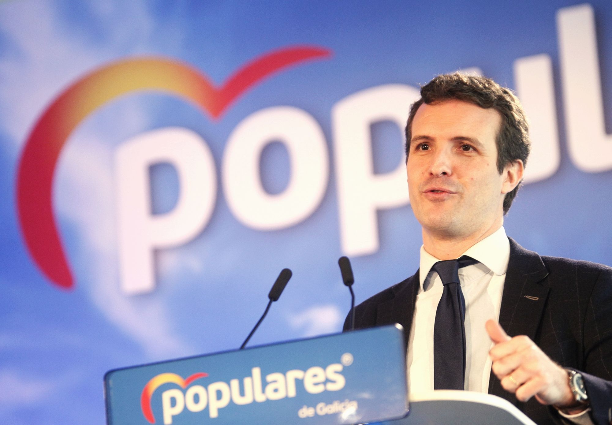 Pablo Casado clausura con Alberto Núñez Feijoo y José Manuel Rey Varela la Convención de Bienestar Social del PP en Ferrol (foto: Mero Barral / Ferrol360)