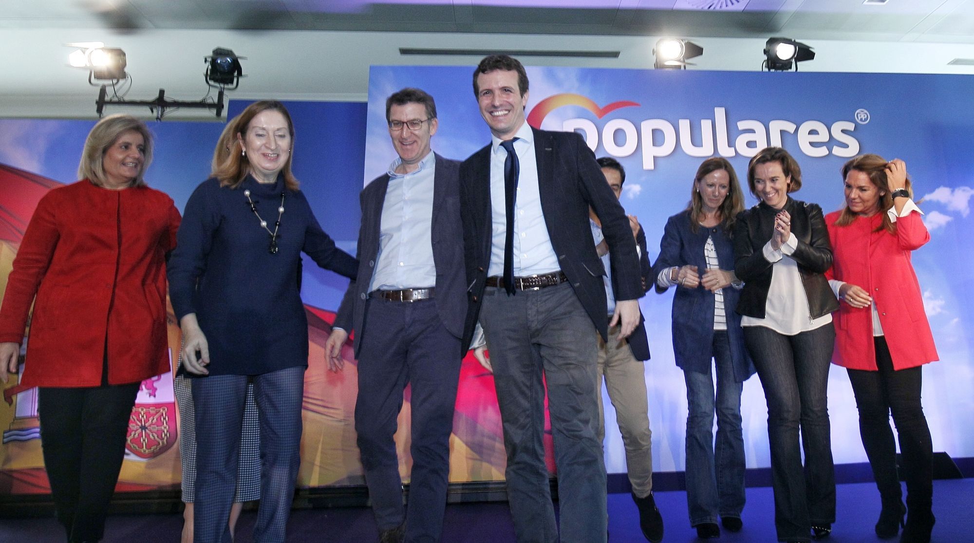 Pablo Casado clausura con Alberto Núñez Feijoo y José Manuel Rey Varela la Convención de Bienestar Social del PP en Ferrol (foto: Mero Barral / Ferrol360)