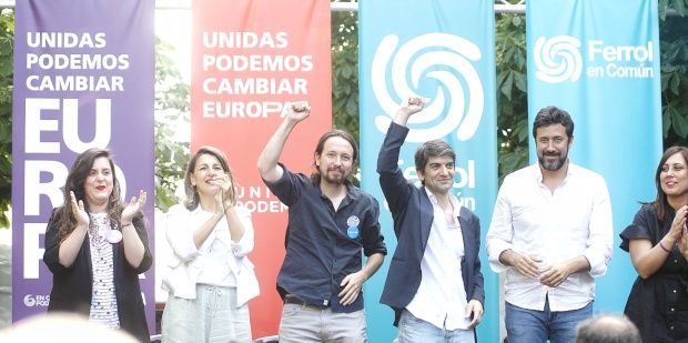 Pablo Iglesias apoyando a Jorge Suárez (foto: Mero Barral)