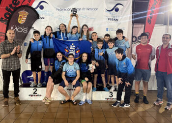 Natación Ferrol brilla y se lleva el oro en el Campeonato Gallego Alevín en Mos