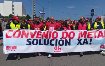 Imagen de la movilización del Metal en Ferrol