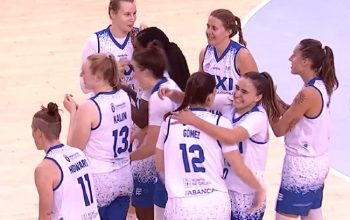 Captura de la victoria de las jugadoras del Baxi contra el IDK Euskotren