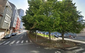 Calle posterior del Centro Comercial Porta Nova, donde fue interceptado el agresor