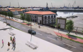 Imagenes en render del proyecto Abrir Ferrol al Mar