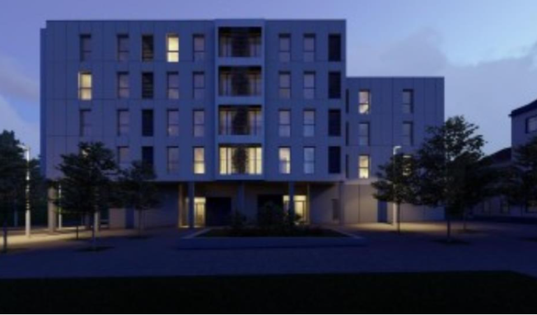 Simulación de la nueva promoción de vivienda pública en O Bertón