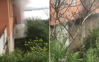 Incendio en un edificio residencial en Mugardos